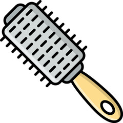 hair brush illustration on a white background     