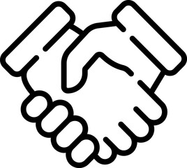 handshake illustration on a white background     