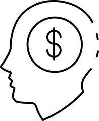 head illustration on a white background     