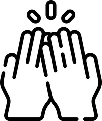 high five illustration on a white background     