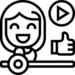 influencer illustration on a white background     