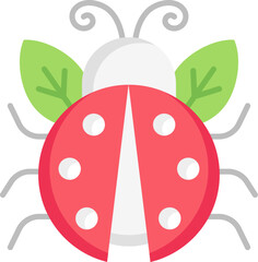 ladybug illustration on a white background     