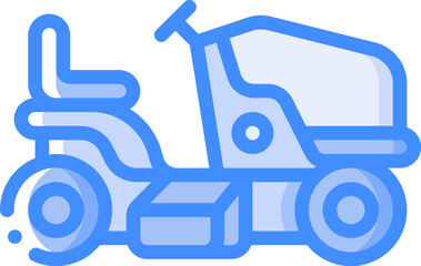 lawn mower illustration on a white background     