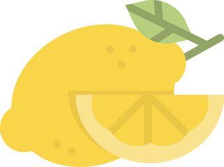 lemon illustration on a white background     