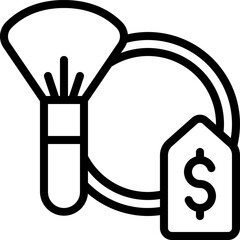 makeup illustration on a white background    