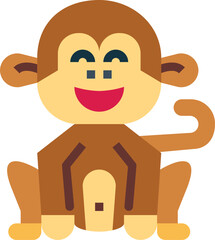 monkey illustration on a white background 