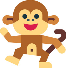 monkey illustration on a white background 