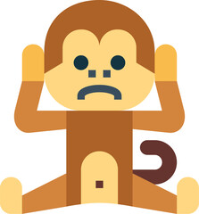 monkey illustration on a white background 