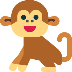 Obraz premium monkey illustration on a white background 
