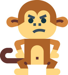 monkey illustration on a white background 