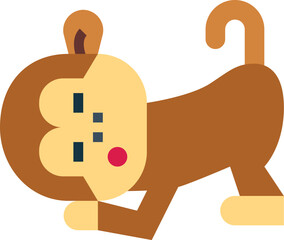 monkey illustration on a white background 