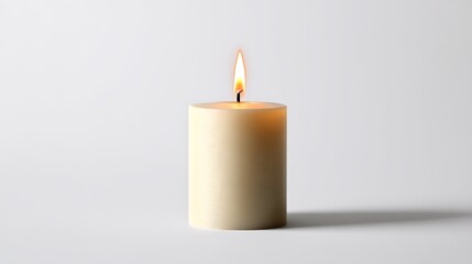 Candle mockup isolated on white for sleek product showcase  
