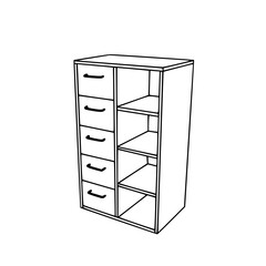 Illustration Functional and Stylish Wooden Closet for Bedroom Organization 3d