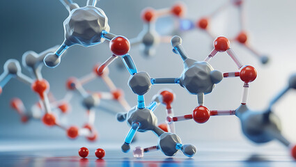 Chemical formula, structural formula and 3D ball-and-stick model of anabolic steroid oxandrolone, white background