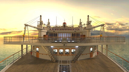 豪華客船　3DCGレンダリング