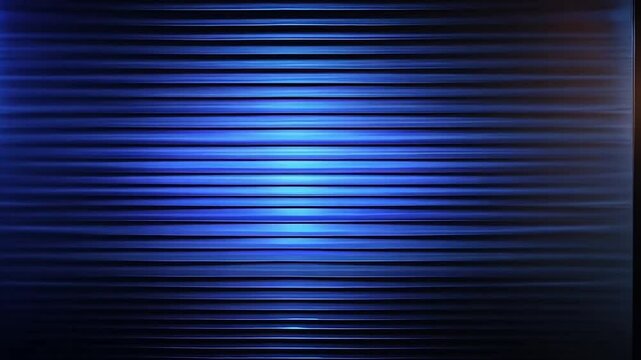 Abstract blue light illuminated parallel lines