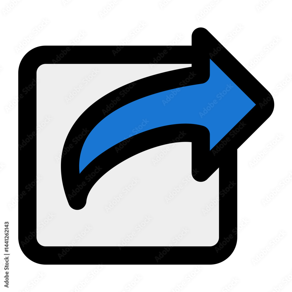 Wall mural simple share icon representing communication and content sharing in digital platforms.