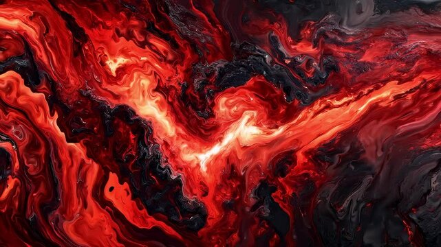 Abstract red magma flow