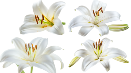 white flowers on white background