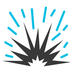 Explosion Glyph Blue Grey Icon