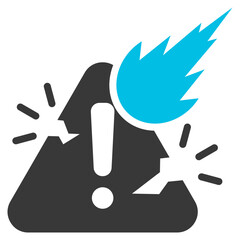 Damage Glyph Blue Grey Icon