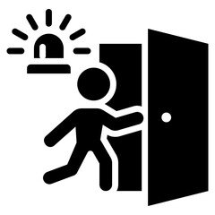 Evacuation Glyph Icon