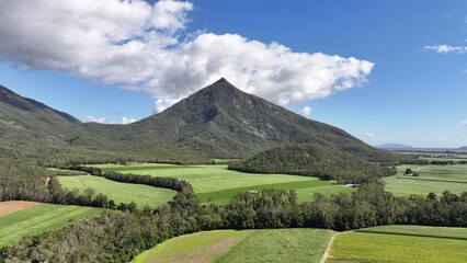 Aerial photo of Walshes Pyramid Cairns Queensland Australia