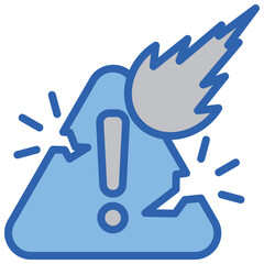 Damage Blue White Icon