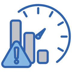 Risk Blue White Icon