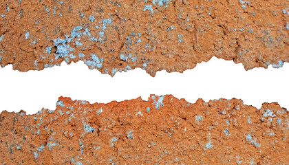 Realistic Red Clay Brick Wall Texture Frames on Transparent Background for Creative Design