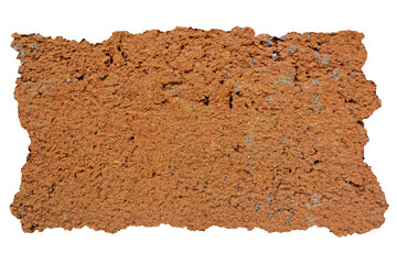 Realistic Red Clay Brick Wall Texture Pieces on Transparent Background for Creative Design