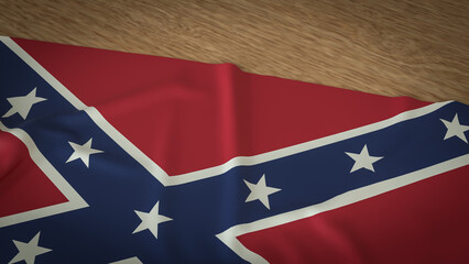 The Confederate Memorial Day flag for Holiday concept 3d Rendering..