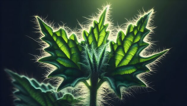 Closeup of a Nettle Leaf