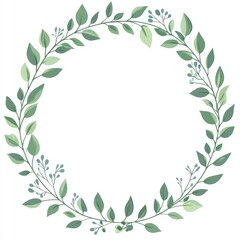 Floral wreath, nature frame, blank space, design element