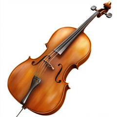 violin on white background