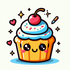 chocolate cake vector illustration