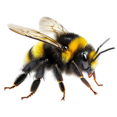 Bumblebee Closeup Detailed View Black Background