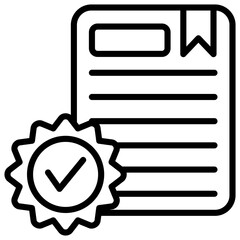 Certificate Outline Icon