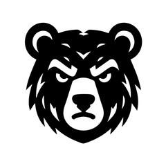 Angry Brown Bear Icon Symbol Logo