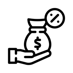 percentage line icon