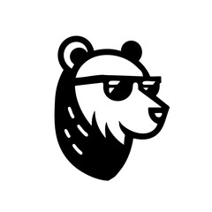 Cool Brown Bear Icon Symbol Logo