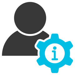 Personal Glyph Blue Grey Icon