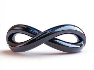 Naklejka premium Glossy black infinity symbol