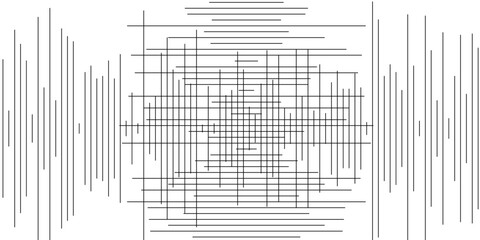 Abstract geometric pattern featuring black random diagonal lines on a white background. The design is monochrome with a minimalistic outline style, creating a trendy, modern, and dynamic texture. 