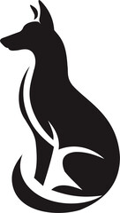 black dog silhouette