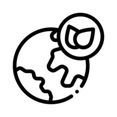 earth line icon