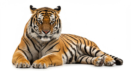 Naklejka premium tiger isolated on white background