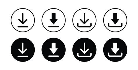 Download icon set vector illustration