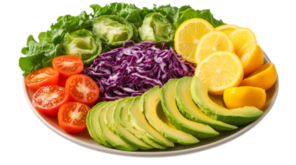 Vegetable plates with meat, fish and eggs. Complete diet for the day. Various breakfasts, lunches, snacks. Time to eat healthy foods. Eating by the hour. Health concept.