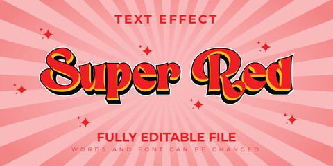Super Red Text Effect Design